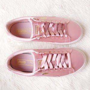 NEW Puma Basket Platform Pink Sneakers